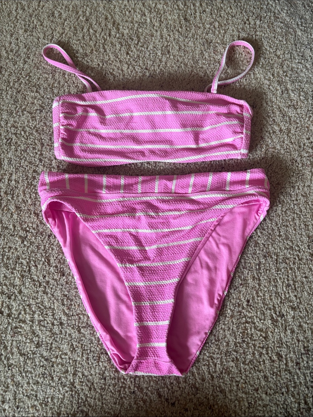 Pink Striped' Two-Piece Swim Bikini